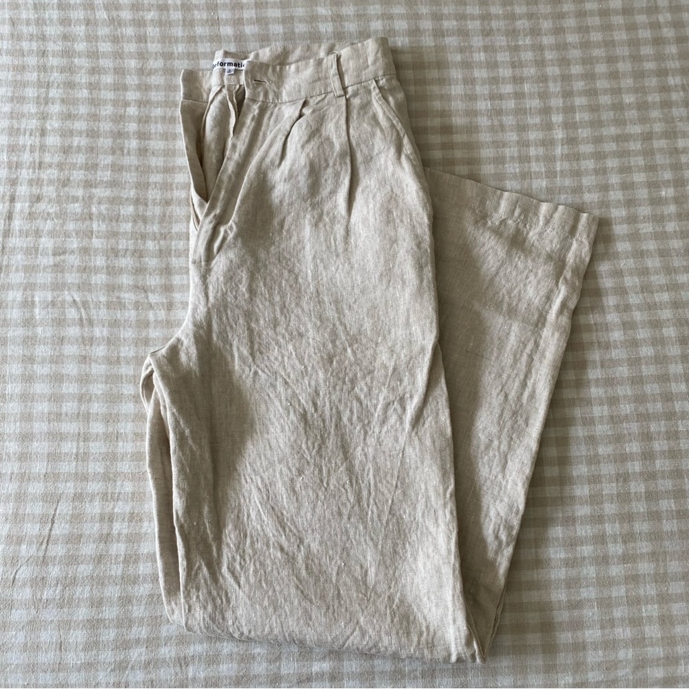 Reformation Cream Trousers